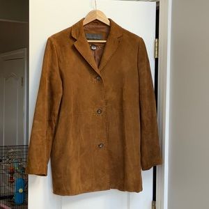 Banana Republic Brown Suede Leather Jacket Medium